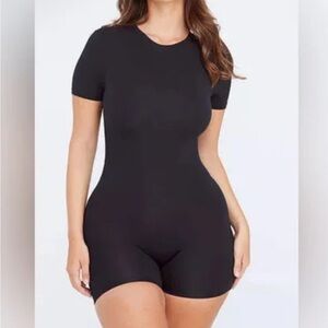 Black Short Sleeve Jumpsuit